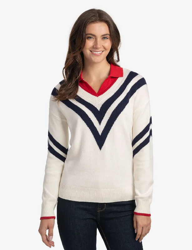 Today's Deal CHEVRON V-NECK SWEATER