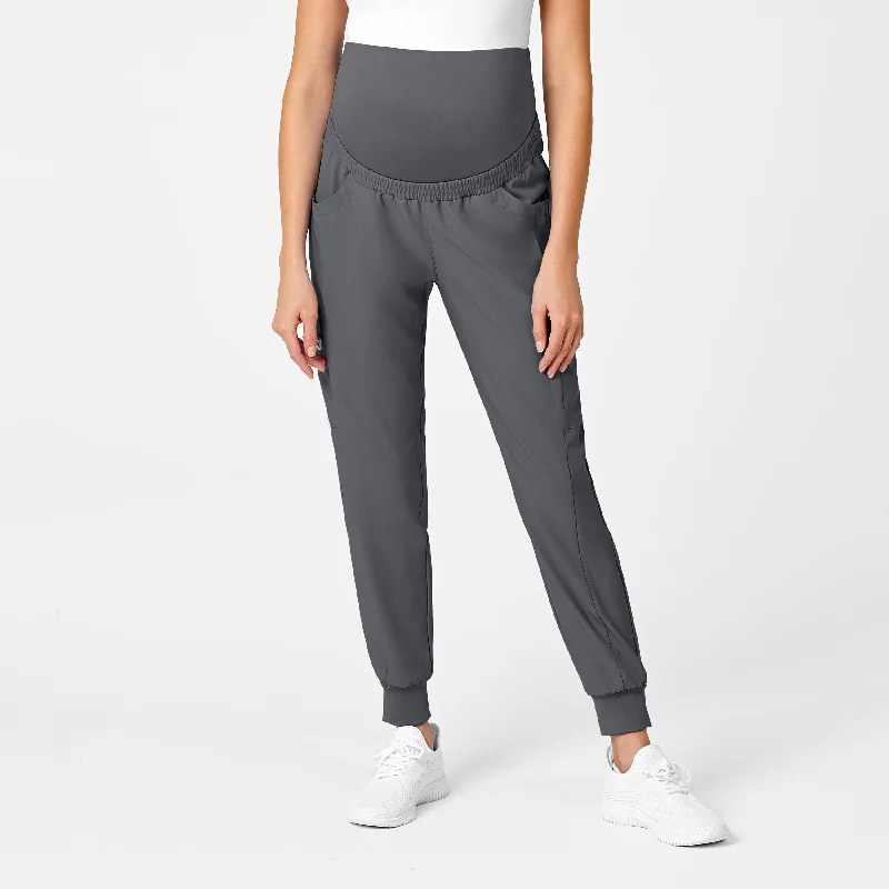 W123 Maternity Jogger Scrub Pant - Pewter