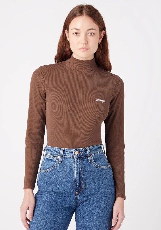 Wrangler Ribbed Bodysuit, Carafe Brown