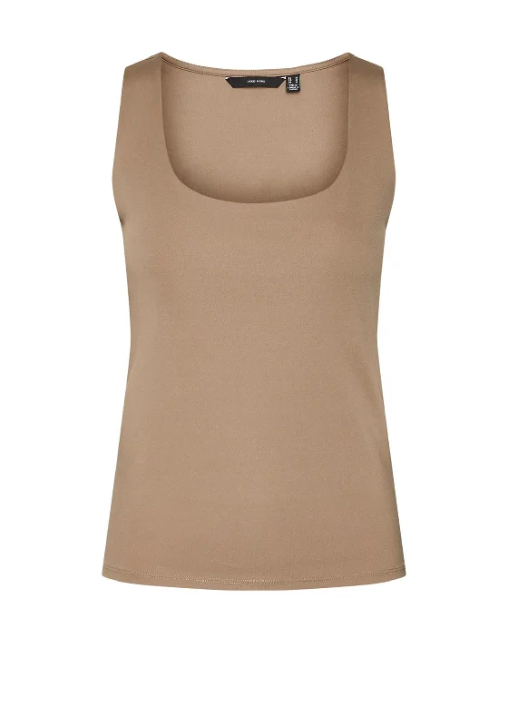 Vero Moda Million Square Neck Top, Fossil