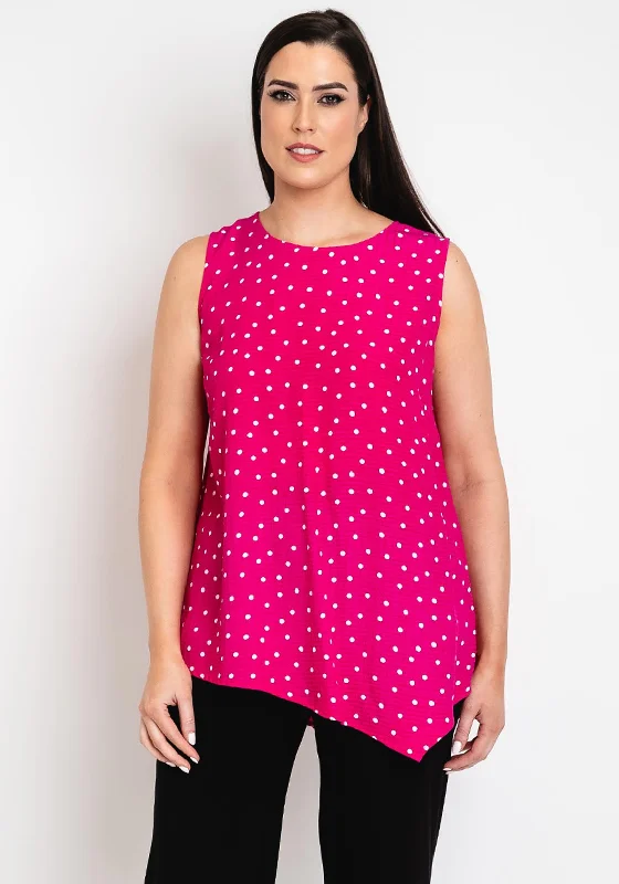 Aprico Curve Kearney Polka Dot Top, Pink