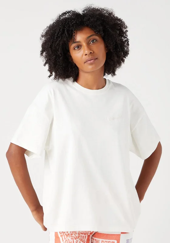 Wrangler Girlfriend Tee T-Shirt, Worn White