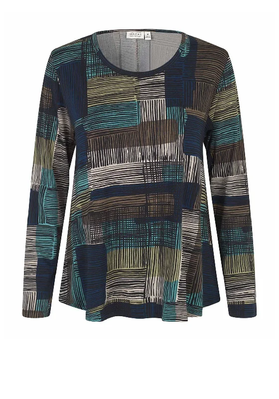 Masai Badisna Round Neck Top, Blue Multi