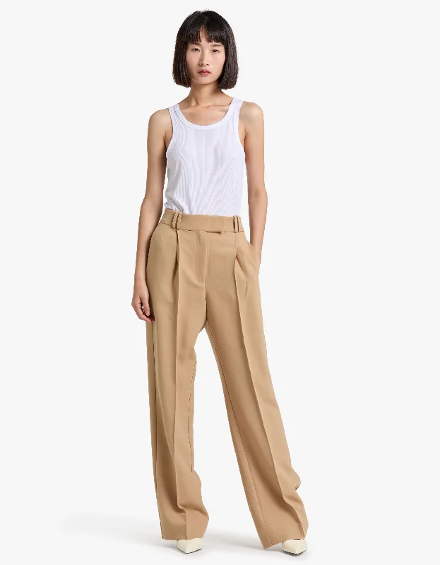 Irena Low Rise Slouch Pant - Wheat