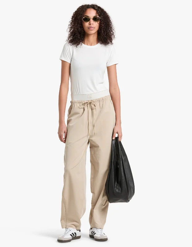 Lucia Monogram Pant - Oyster