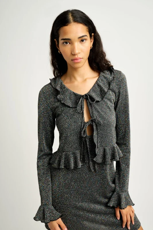 Carole Cardigan Black Shimmer