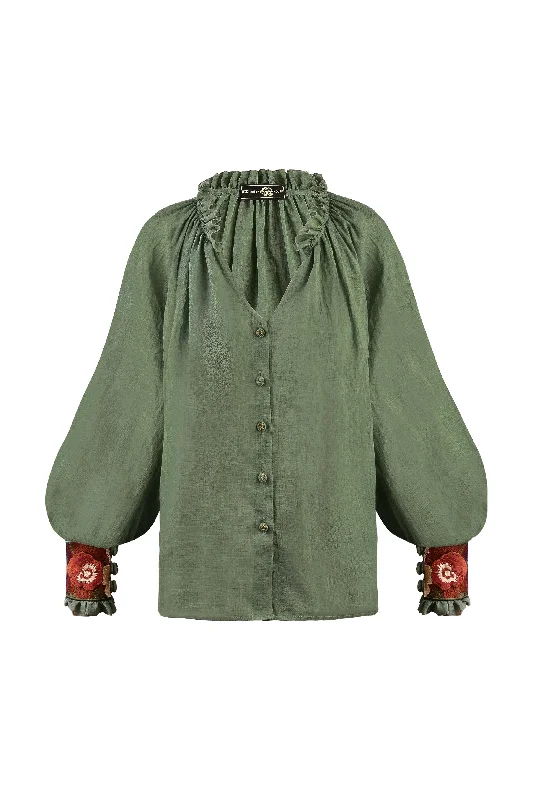 Pansy Blouse in Green