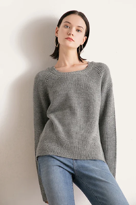 BerryBetty - Grey Knitted Pullover Sweater