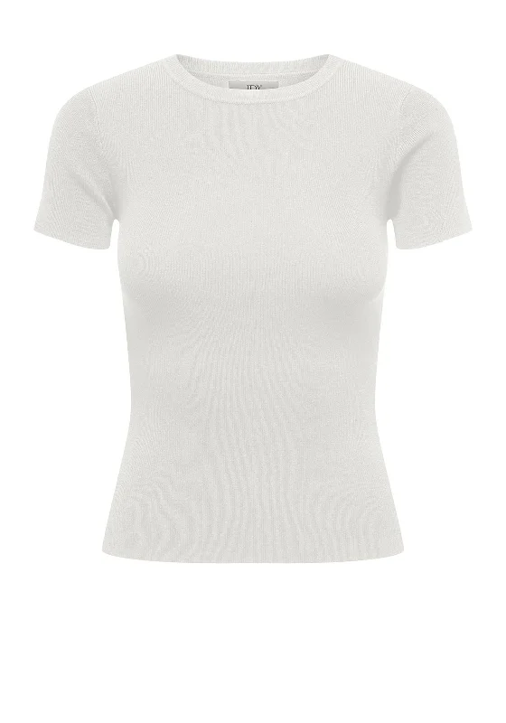 JDY Cirkeline Knit Top, Cloud Dancer