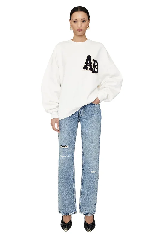 Miles Oversized Sweatshirt Letterman - Off White