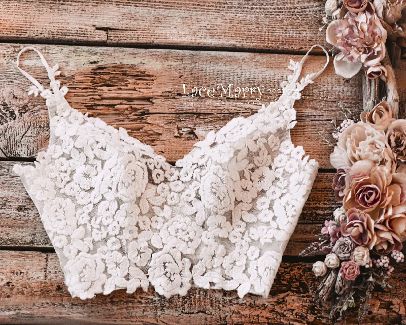 Amazing Lace Crop Top with Thin Straps