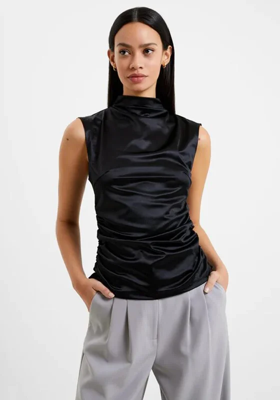 French Connection Rosita Shine Top, Blackout