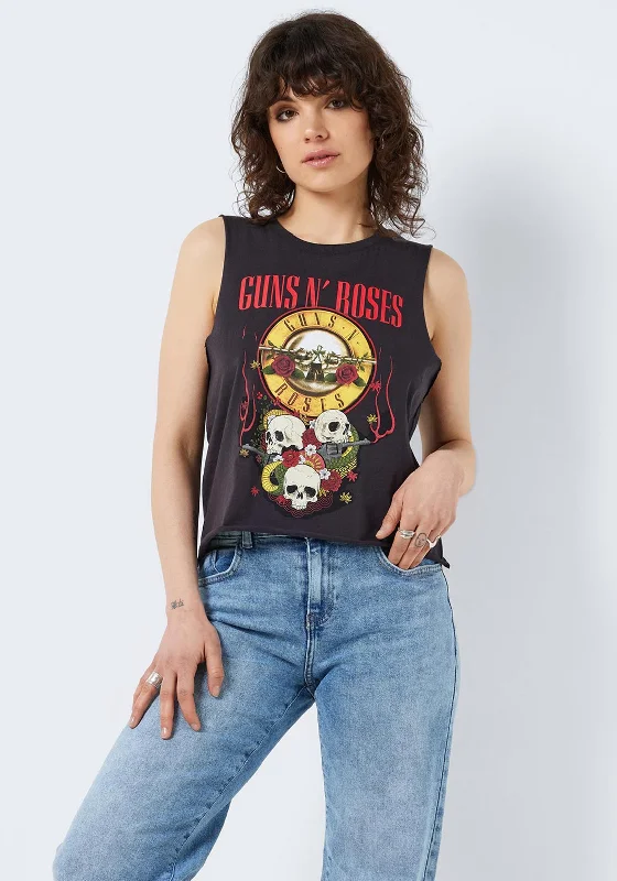 Noisy May Guns N’ Roses Print Tank Top, Black