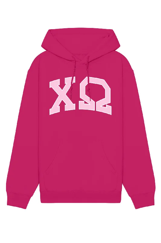 Chi Omega Pink Rowing Letters Hoodie