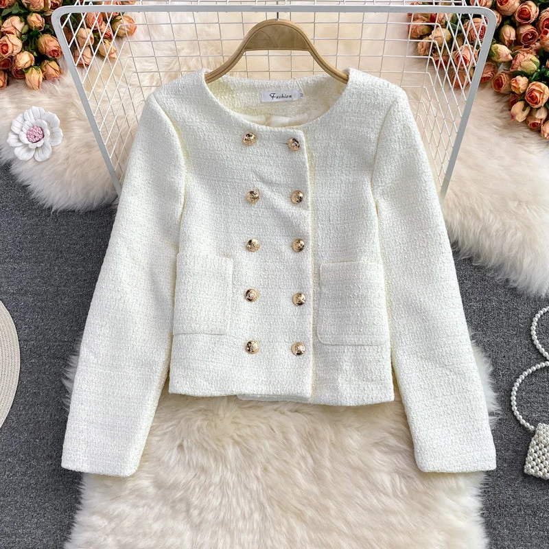 Small fragrance coat women's new short style temperament  1640