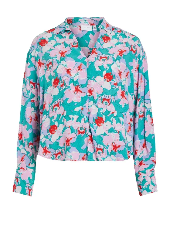 Vila Kikki Floral Shirt, Alhambra