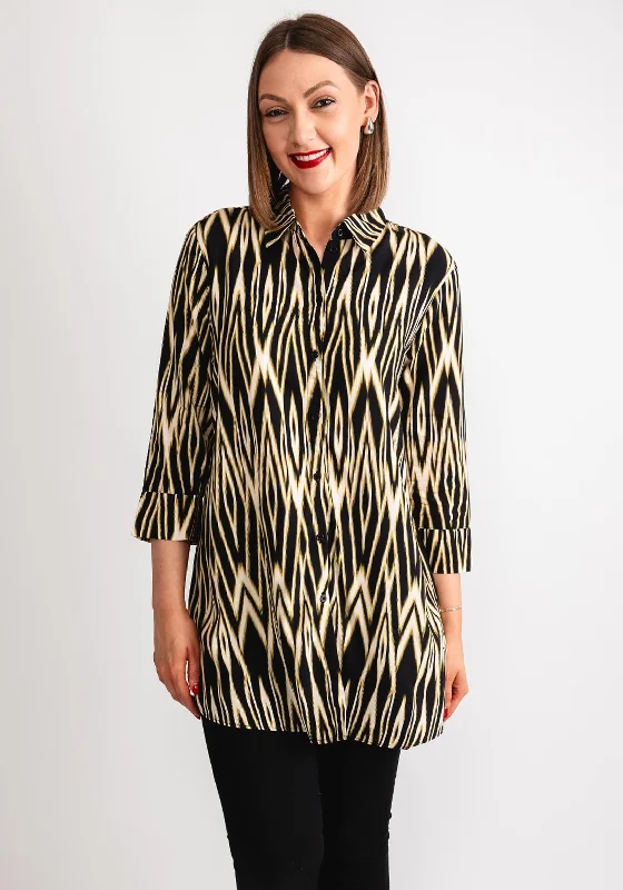 Gerry Weber Chevron Tunic Shirt, Black