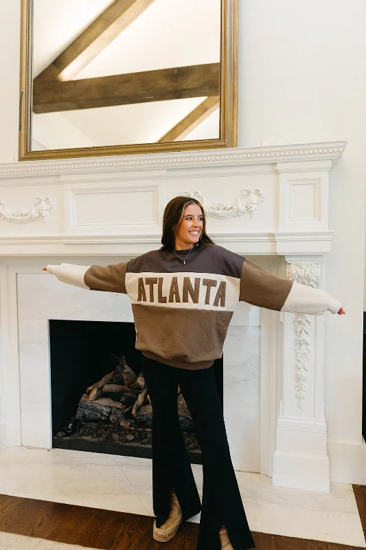 Atlanta Colorblock Sweatshirt - Charcoal/Brown