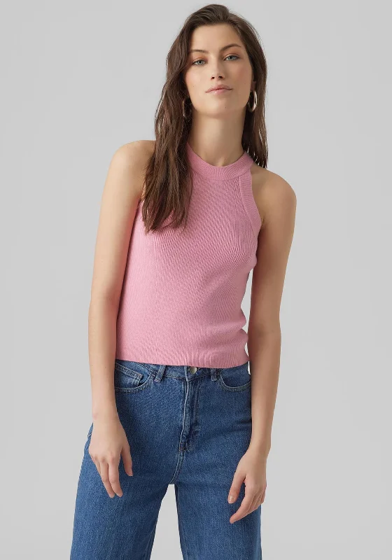 Vero Moda Ribbed Tank Top, Bonbon