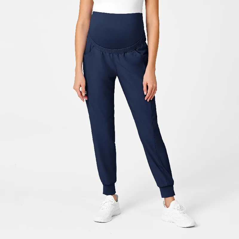 W123 Maternity Jogger Scrub Pant - Navy