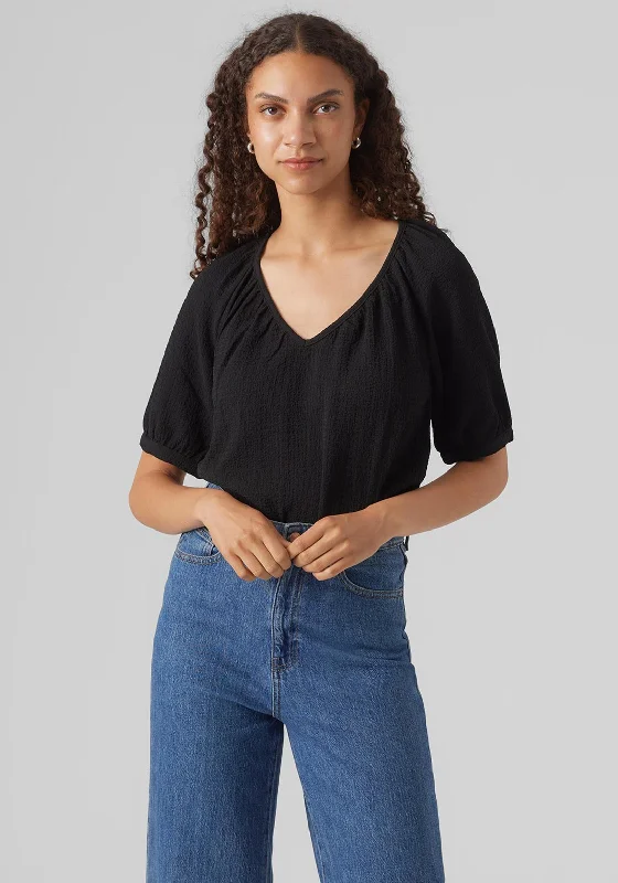 Vero Moda Kassi Textured Top, Black