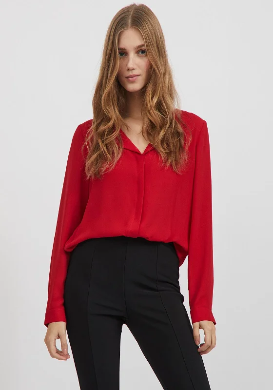 Vila Lucy Lightweight Blouse, Barbados Cherry