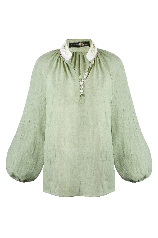 Ivy Blouse in Light Green