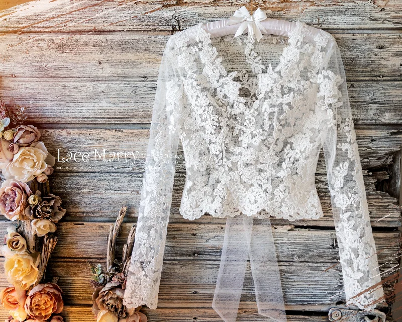 ERIKA #9 / Lace Bolero with Long Sleeves