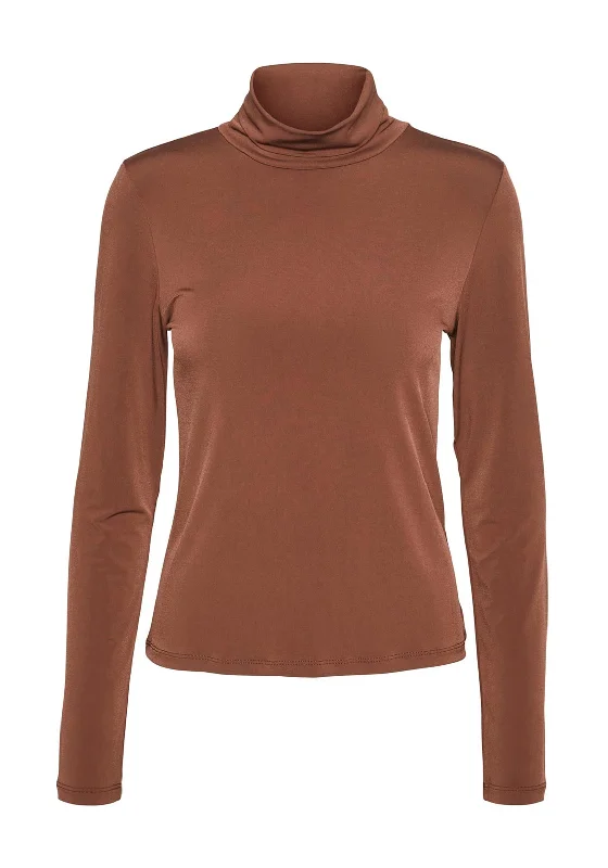 Vero Moda Hadley High Neck Top, Potting Soil