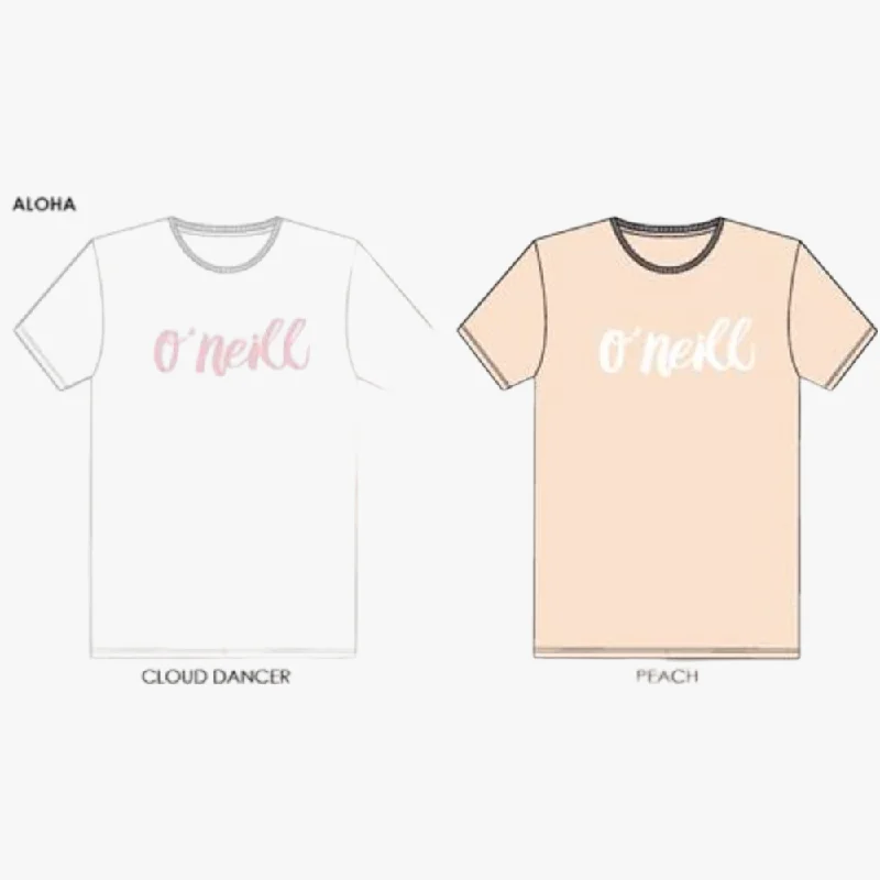 Oneill Womens Aloha Short Sleeve Tee Peach