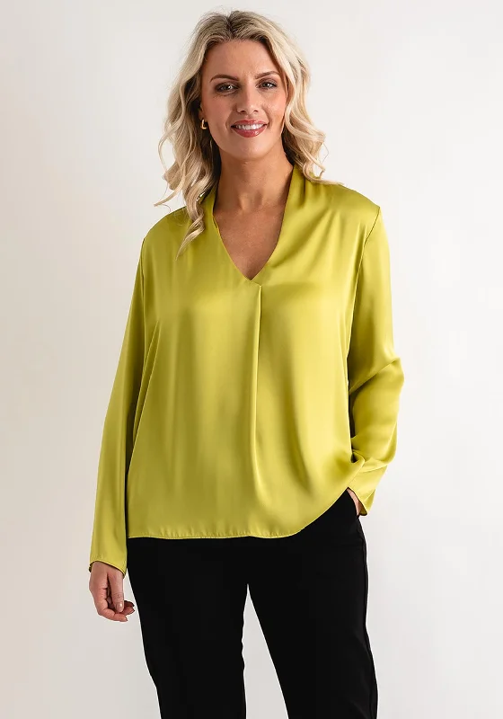 Joseph Ribkoff Satin V Neck Top, Wasbi