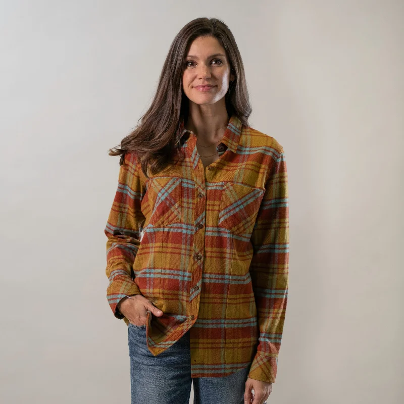 Women's Every Day Flannel Shirt- Cottonwood Orange