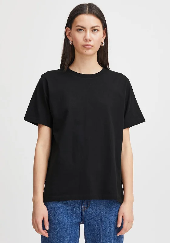 ICHI Basic Crew Neck T-Shirt, Black