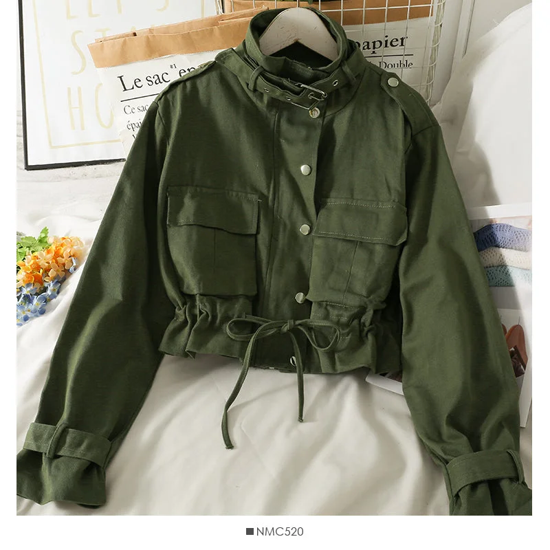 French minority bowknot drawstring lace up blouse women's coat  2093