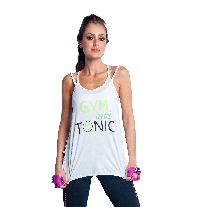 Bia Brazil Activewear Gym And Tonic Tank TT4479 White