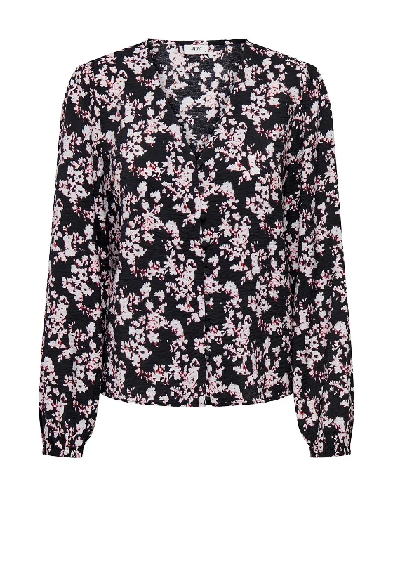 JDY Barbara Abstract Printed Shirt, Black