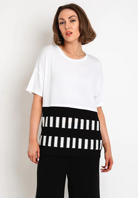 Ever Sassy Colour Block Hem T-Shirt, White