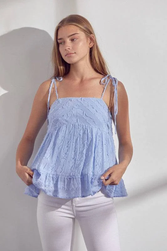 Baby Blue Textured Cami