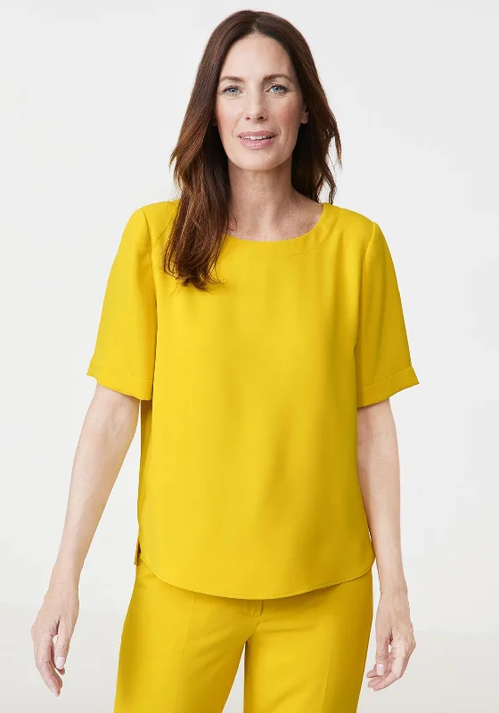 Gerry Weber Round Neck Top, Yellow