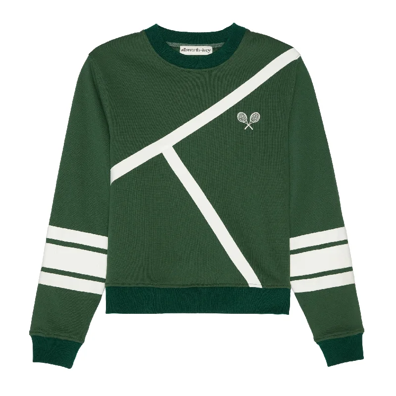 Tennis Lines Sweatshirt in Green