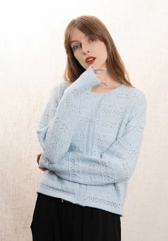 Bargain Prices Cardigan M823 Uni Bleu-Ciel