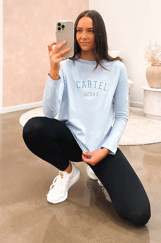 Lola Long Sleeve Top Ice Blue