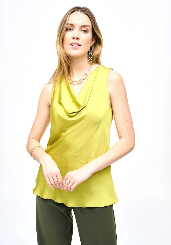 Joseph Ribkoff Satin Straight Sleeveless Top, Wasabi