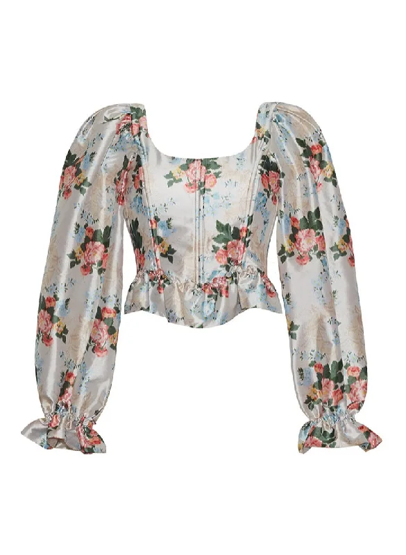 The Sofia Corset Top in Floral