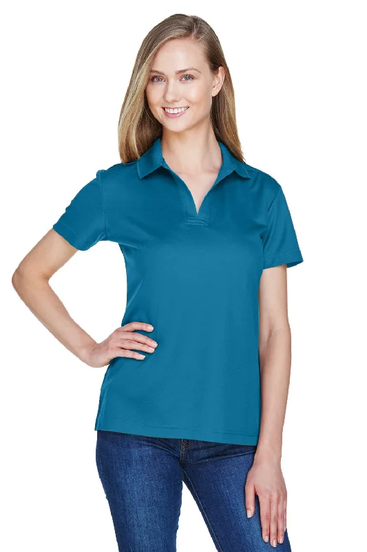 Devon & Jones Womens CrownLux Performance Moisture Wicking Short Sleeve Polo Shirt - Dark Teal Blue