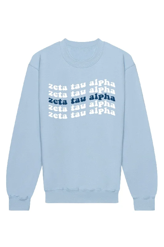 Zeta Tau Alpha Ride The Wave Crewneck Sweatshirt