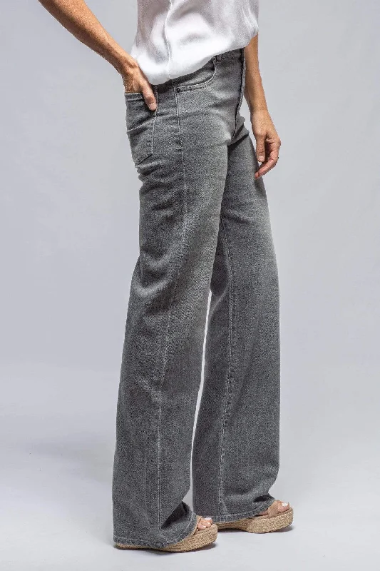 Martina High Rise Wide Leg Jean In Grey