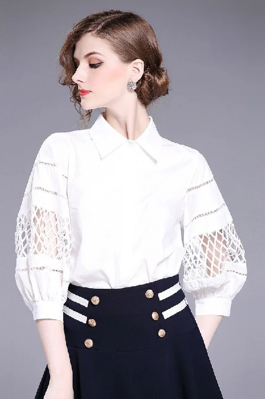 White Blouse W/ Cutout