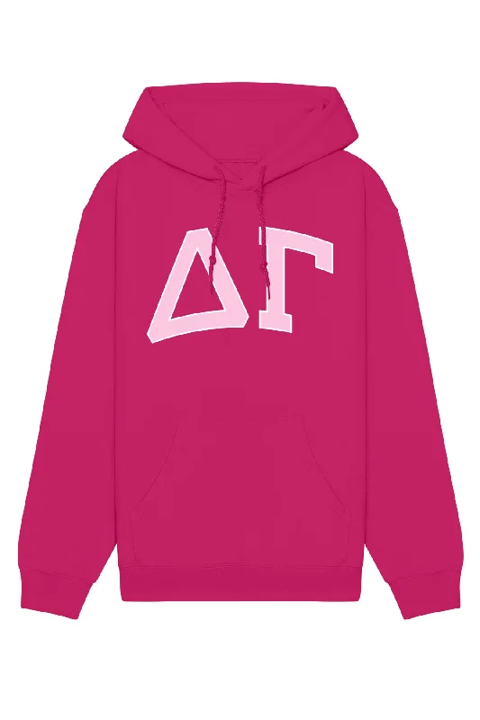 Delta Gamma Pink Rowing Letters Hoodie