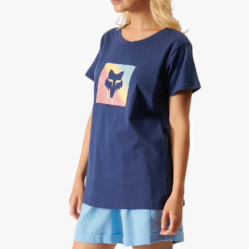 Fox Womens Rainbow Short Sleeve Tee Navy